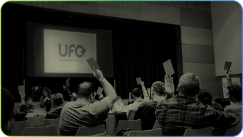 Per Handzeichen wählen ist Geschichte für UFO. Sichere Online Wahlen werden mit NemoVote durchgeführt.